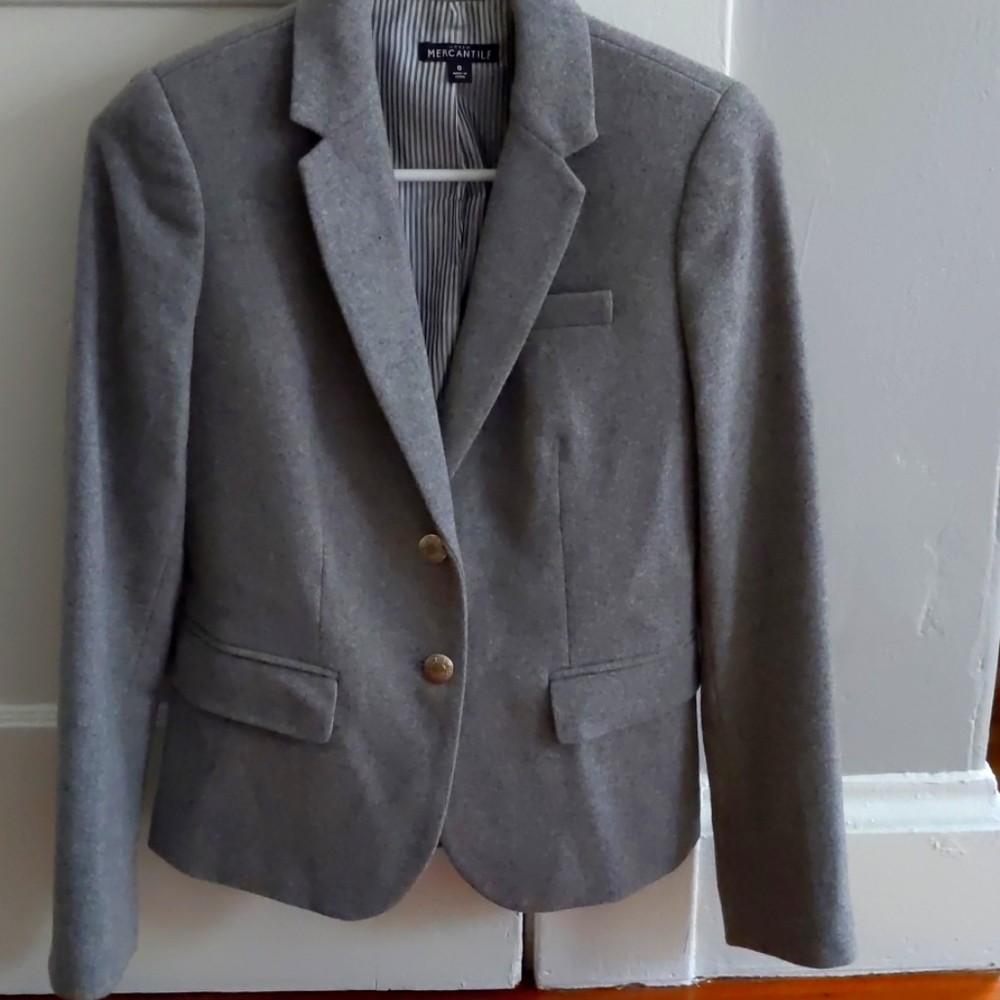 J. Crew Gray Wool Blend Blazer